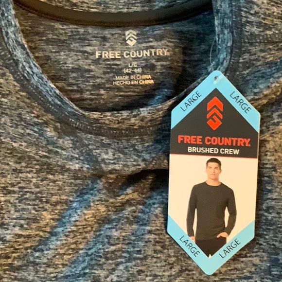 Two Men’s Long Sleeve Free Country Blue Shirts - Picture 2 of 3